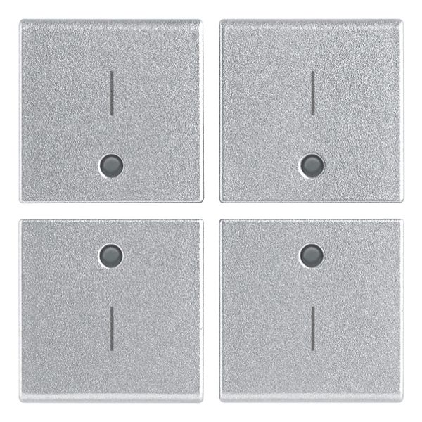 Four half-buttons 1M I symbol Silver image 1