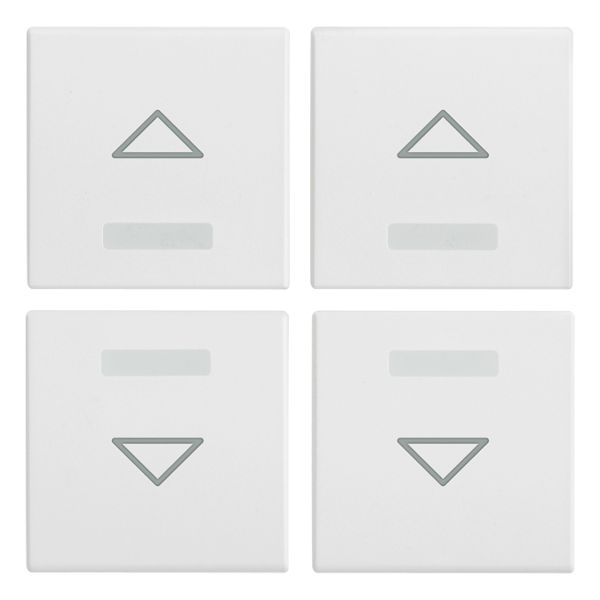 Four half-buttons 1M arrow symbol white image 1