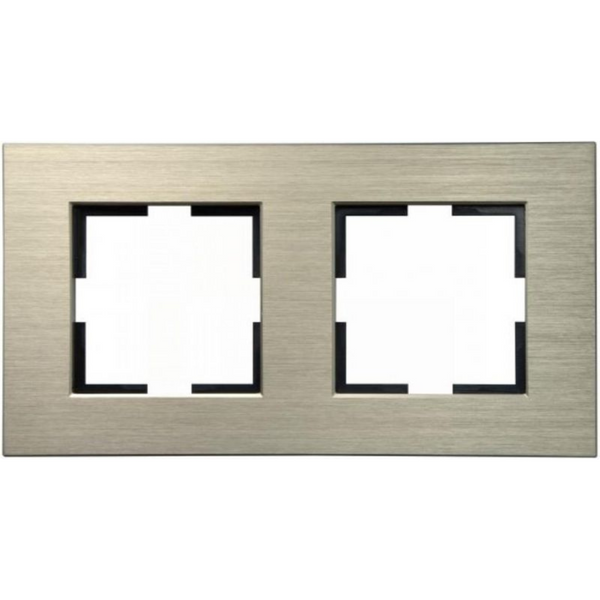 Novella Accessory Aluminium - Bronze Two Gang Frame image 1