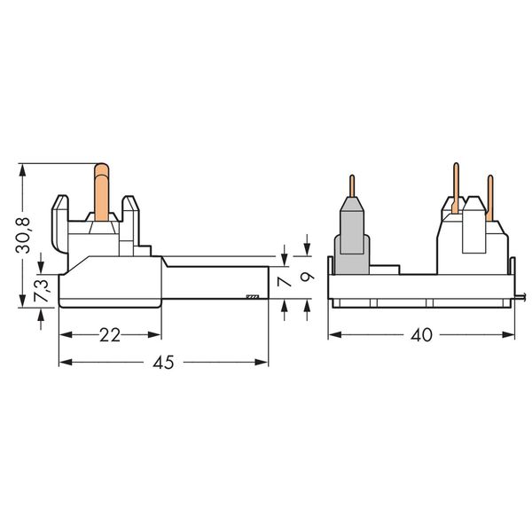 Male connector with strain relief 3-pole white image 1