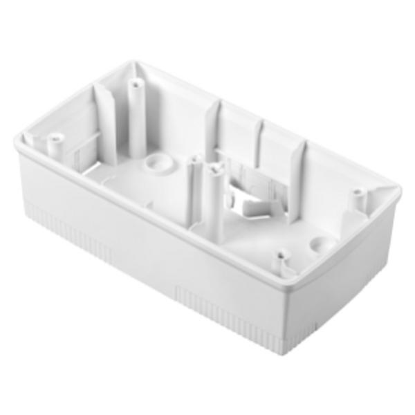 WALL-MOUNTING BOX FOR ONE PLATE - INTERNATIONAL STANDARD 2+2 GANG - HORIZONTAL - WHITE - CHORUSMART image 1