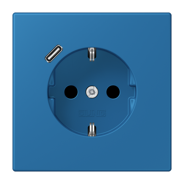 SCHUKO socket with USB type C LC32030 LC1520-18C211 image 1