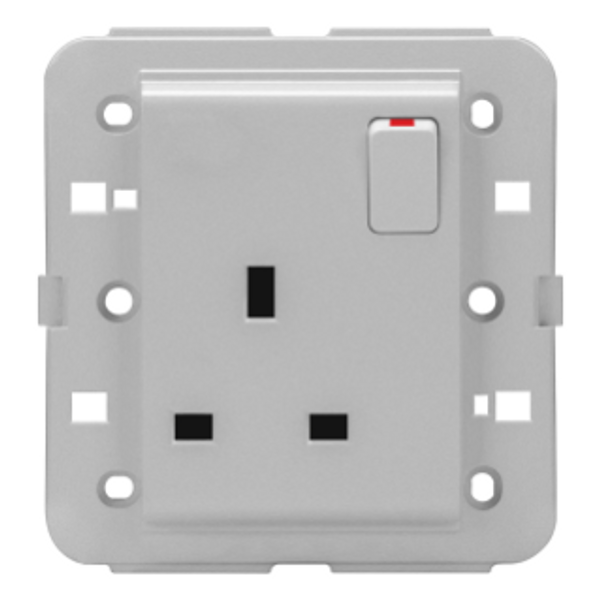 SWITCHED SOCKET-OUTLET - BRITISH STANDARD - 2P+E 13 A - TITANIUM - CHORUSMART image 1