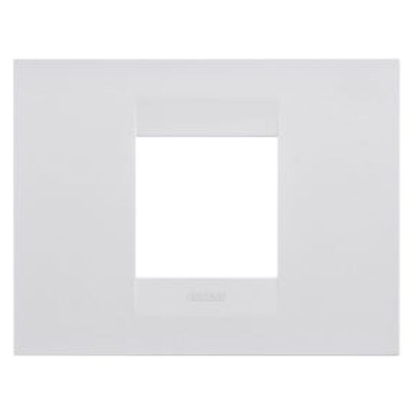 GEO PLATE - IN PAINTED TECHNOPOLYMER - 2 MODULES - SATIN WHITE - CHORUSMART image 1