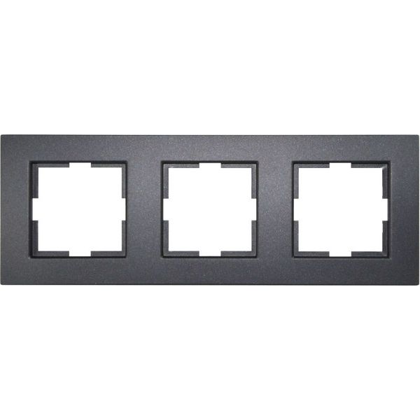 Novella Accessory Black Three Gang Frame image 1