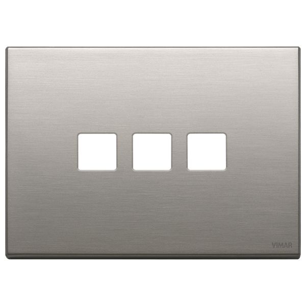 Plate 3Mx3 Flat brushed nickel image 1