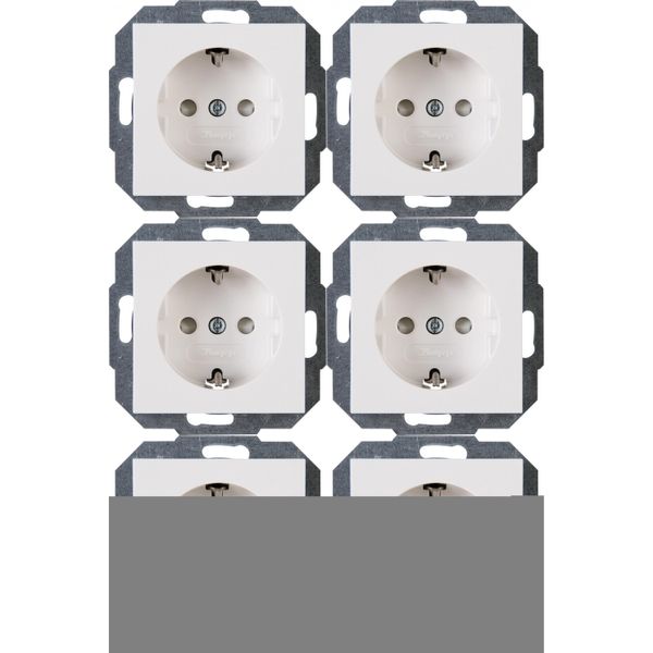 Profi-Pack: 6 Earthed socket outlets wit image 1