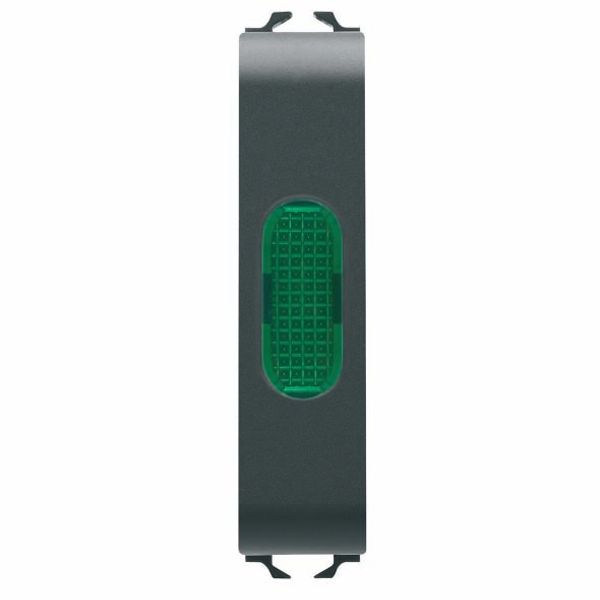 SINGLE INDICATOR LAMP - GREEN - 1/2 MODULE - SATIN BLACK - CHORUSMART image 2