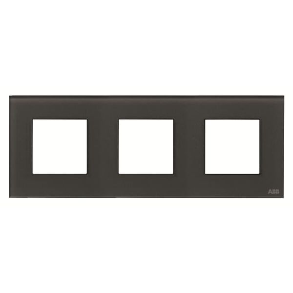 N2273 CF Frame 3-gang / 2+2+2-modules - Noble - Graphite Glass image 1