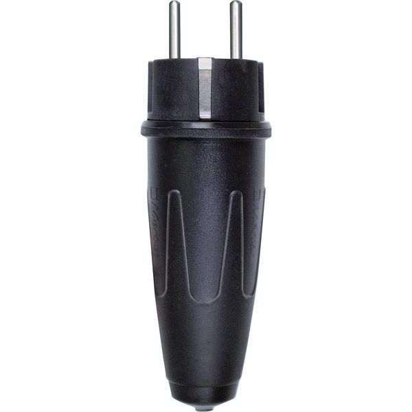 Heavy solid-rubber SCH-plug bk image 1