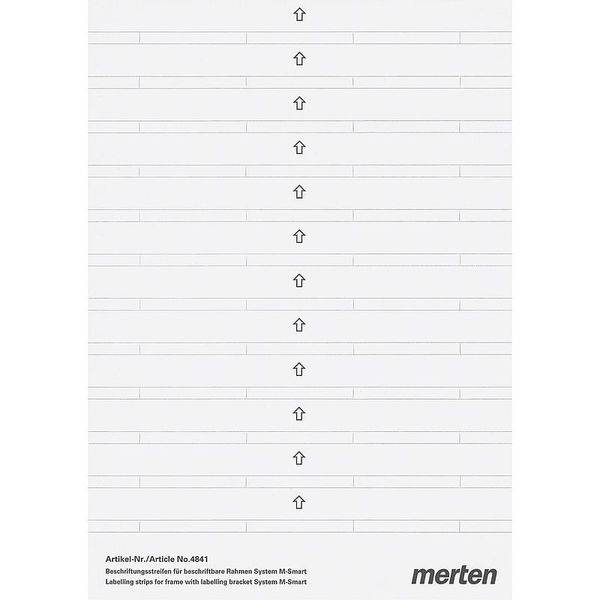 Labeling strips for M-SMART frames with labeling carrier, polar white image 1