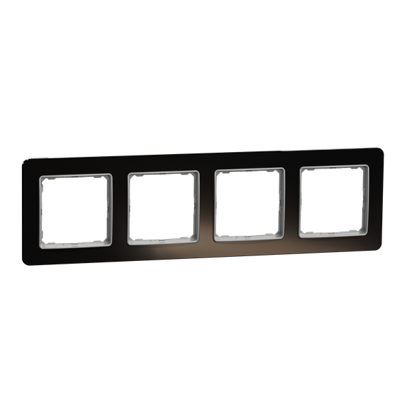 Sedna Design & Elements, Frame 4 gang, professional, glass dark image 5