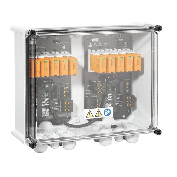 Combiner Box (Photovoltaik), 1000 V, 4 MPP´s, 2 Inputs / 1 Output per  image 1