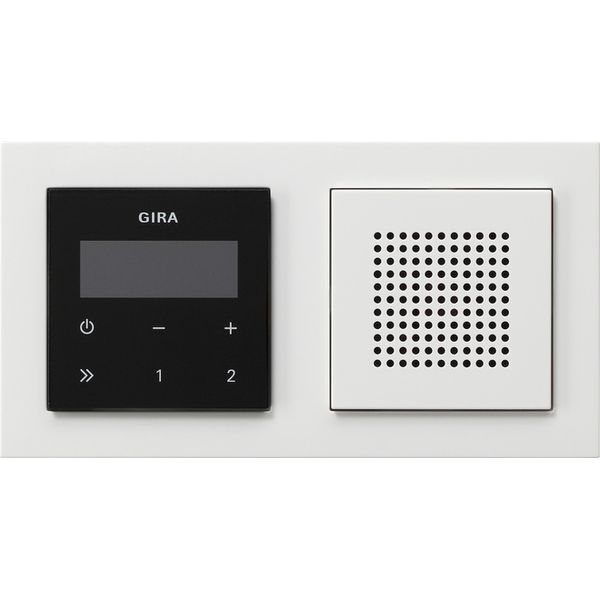 RDS FM radio speaker + fr. E2 Gira E2 white/pure white image 1