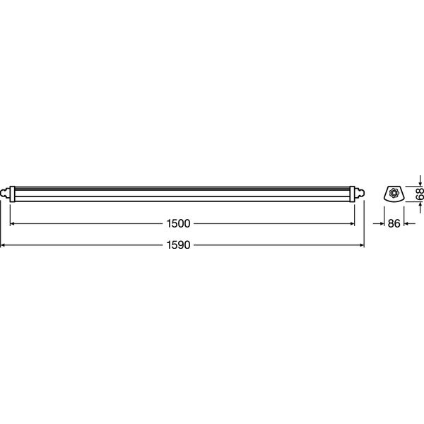 DAMP PROOF COMPACT GEN 1 1500 31 W 4000K IP66 GR image 3