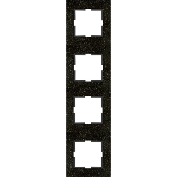 Novella Accessory Corian - Black Quartz Four Gang Frame image 1