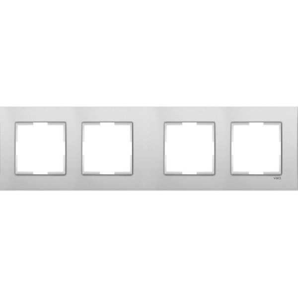 Novella Accessory Aluminium - Silver Four Gang Frame image 1