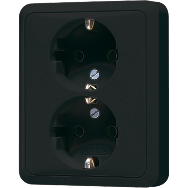 Schuko-socket 2-gang CD5020NKISW image 1