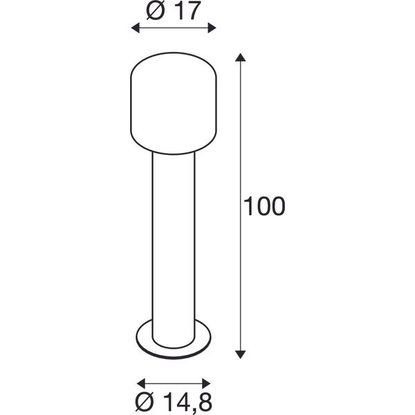 OVALISK 100 FL 9W 3000/4000K 230V IP65 anthracite image 2