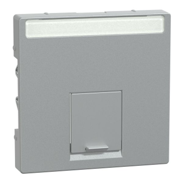 Central plate 1-gang for Schneider Electric RJ45-Connector, aluminium, System M image 4