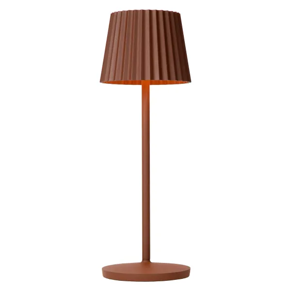 Lucide JUSTINE - Table lamp Outdoor - LED Dim. - 1x2W 2700K - IP54 - Rust Brown image 1