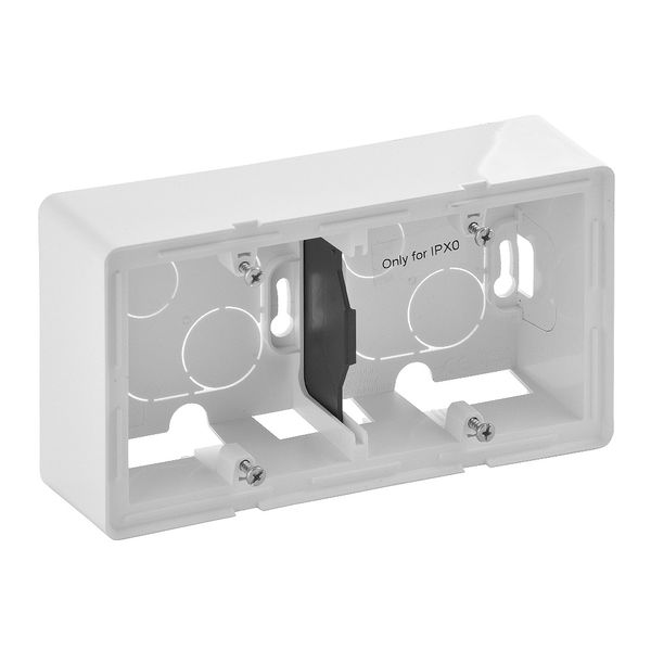 2-gang surface-mounting box Valena Life - 160 x 89 x 44.8 mm - white image 1