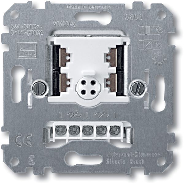 Universal dimmer insert, 2-gang, 2 x 50-200 VA image 1