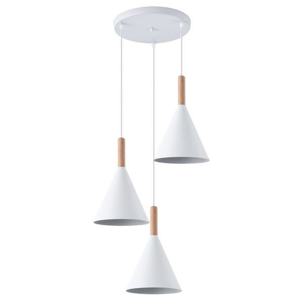 Cala Cluster Pendant Lamp 3xE27 White image 1