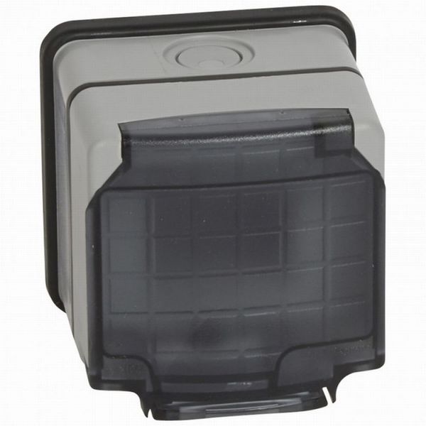 Adaptor Mosaic - Plexo 66 - 2 mod - semi transparent lid - grey image 1