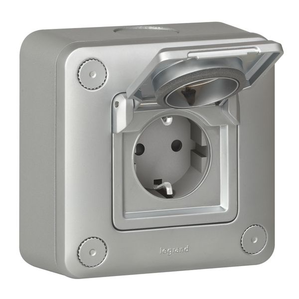 Flush mounting metal socket Green'up Access - IP 55-IK 10 - German std image 1