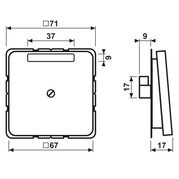 Cable outlet with inscription plate CD590NAAWW image 7