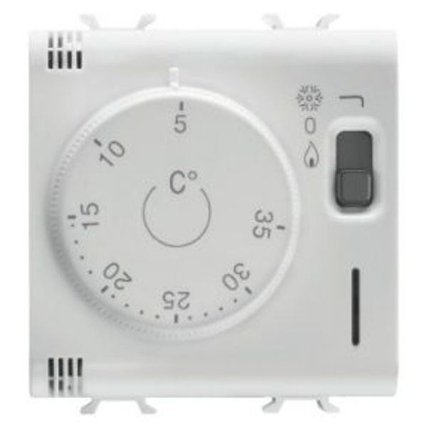 THERMOSTAT - 230V ac 50/60Hz - 2 MODULES - SATIN WHITE - CHORUSMART image 1