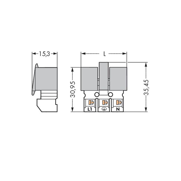 Power supply connector;without push-buttons;without snap-in mounting f image 4