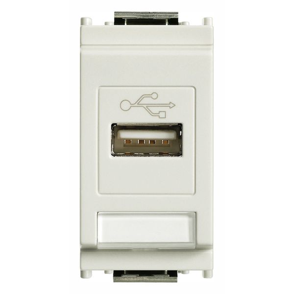 USB socket connector white image 1