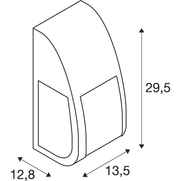 KERAS ELT wall lamp, E27 ESL, max. 25W, IP54, anthracite image 3