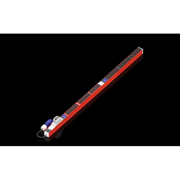 PDU with local power measurement, red version, WxHxD: 44x1308x47 mm image 1