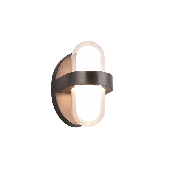 Limeira LED wall lamp round matt black image 1