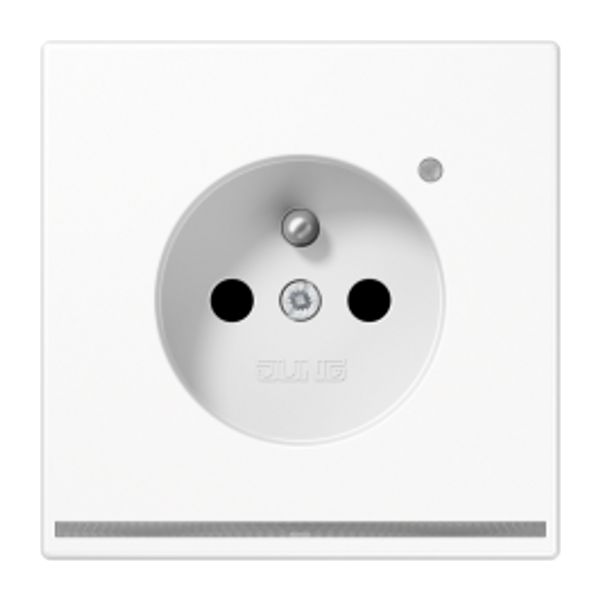 Socket Fren/Belg syst. LED pilot light LS1520F-OWWLNW image 1