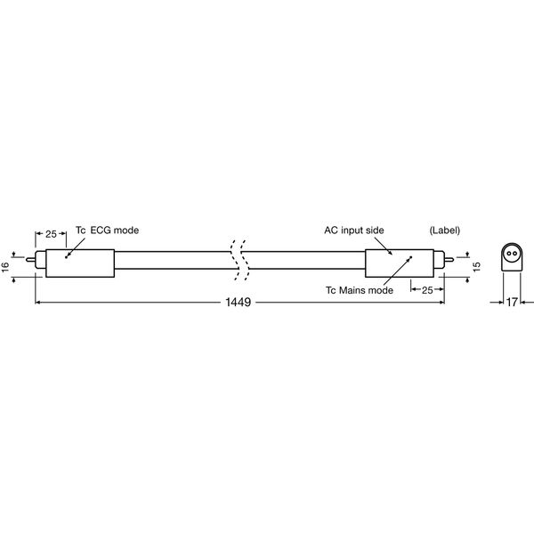 SubstiTUBE T5 UN 18 W/3000 K 1449.00 mm image 4