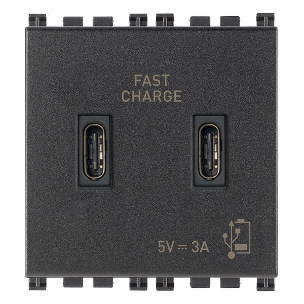 C+C-USB supply unit 15W 3A 5V 2M grey image 1