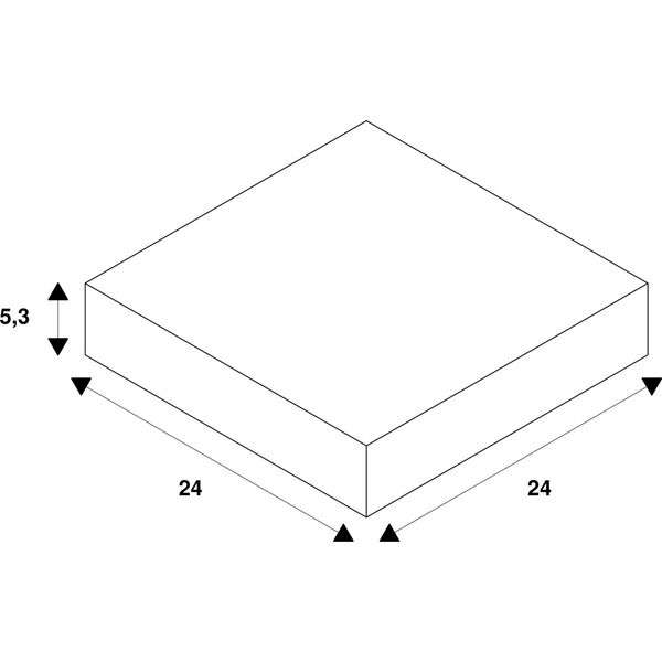 Numinos© M mounting frame, square 240/120mm black image 1