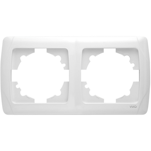 Carmen Accessory White Two Gang Frame image 1