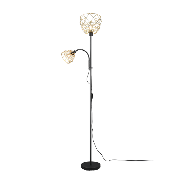 Haval floor lamp E27 + E14 black/gold image 1