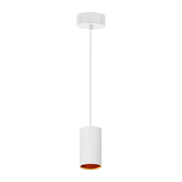 CHLOE GU10 x1 IP20 pendant lamp white golden round base image 6