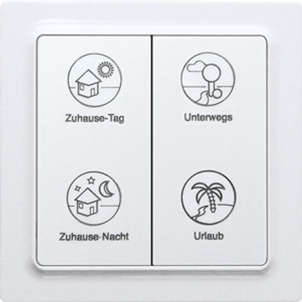 Wireless 4-way profile pushbutton in E-Design55 image 1