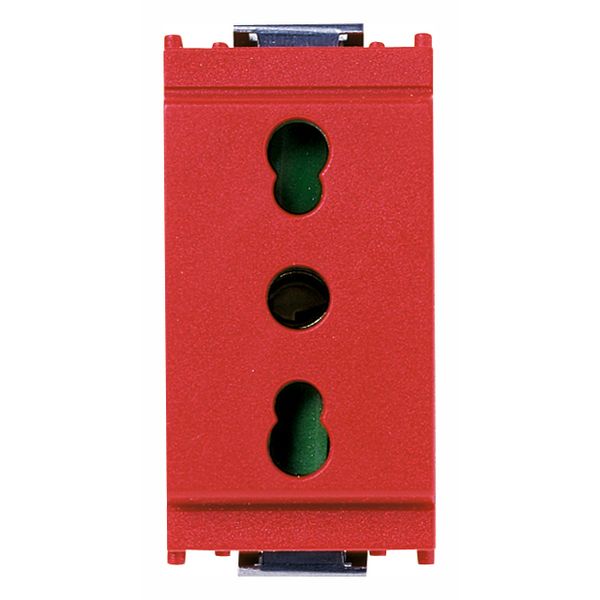 2P+E 16A P17/11 outlet red image 1