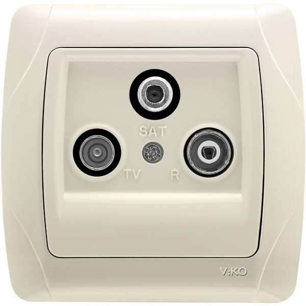 Carmen Beige Sat Socket Terminated (Sat-TV-Rd) image 1