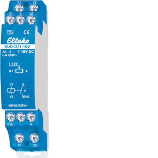 1-10V controller for universal dimmer switches, 1 NO contact 600VA image 1