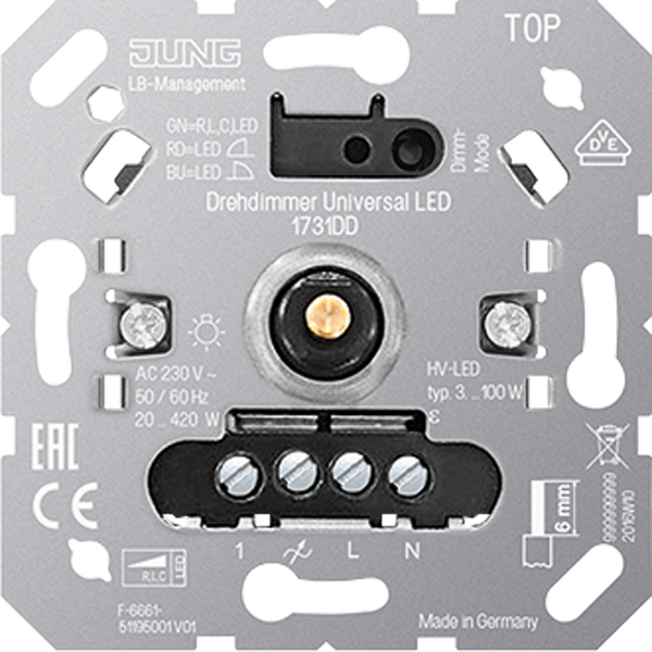 Dimmer Insert,Rotdim,3-400W,20-420V image 1