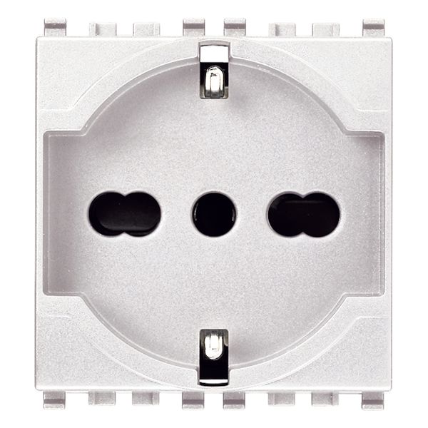 2P+E 16A universal outlet white image 1